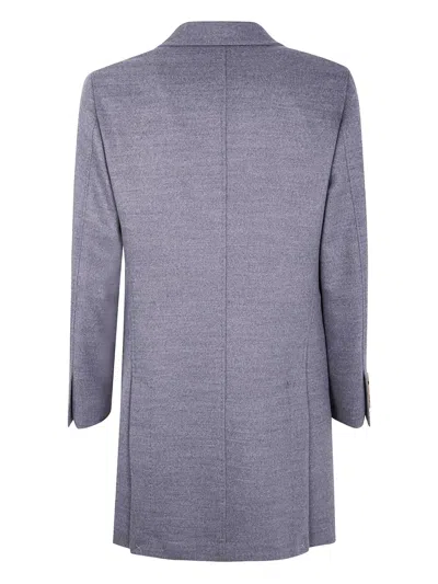 Brunello Cucinelli Three-button Patch-pocket Coat In Blue