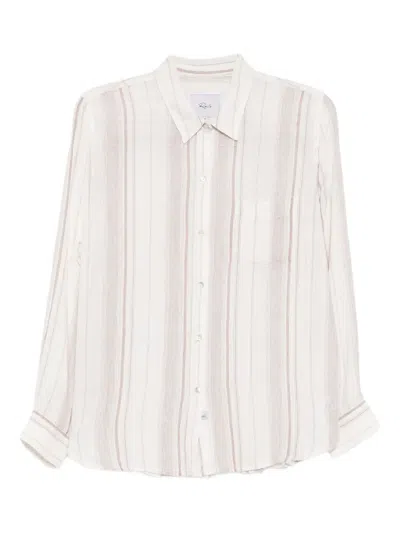 Rails Charli Striped Linen-blend Shirt In Neutral