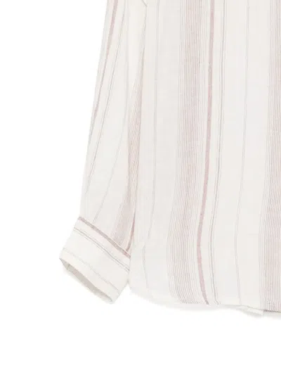 Rails Charli Striped Linen-blend Shirt In Neutral
