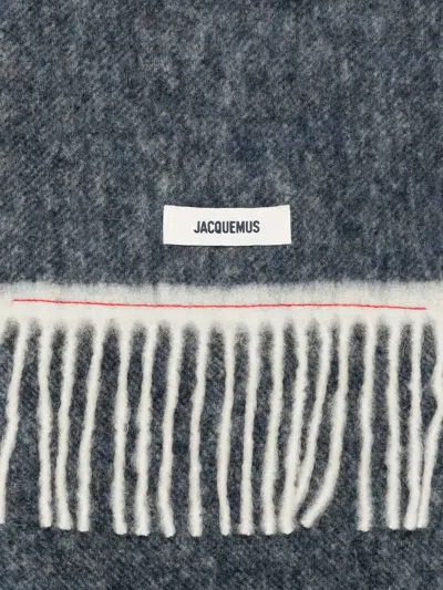 Jacquemus Fringe Detail Scarf Carro Style In Gray