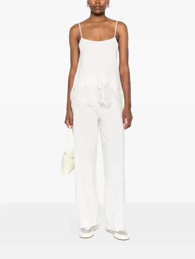 Fabiana Filippi Lace-trimmed Top In White