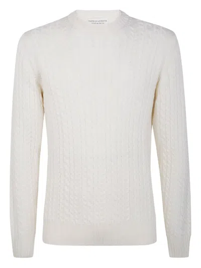 Filippo De Laurentiis Cable-knit Merino-wool Sweater In White