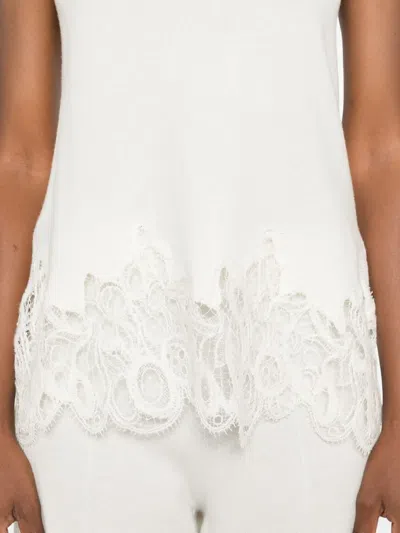 Fabiana Filippi Lace-trimmed Top In White