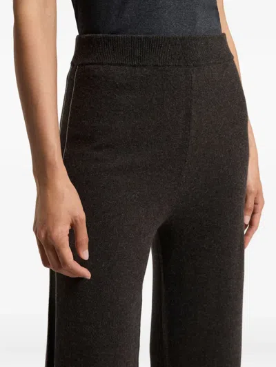 Peserico Stripe-detail Trousers In Black