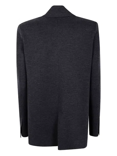 Mrz Notched-lapel Wool Jacket In Black