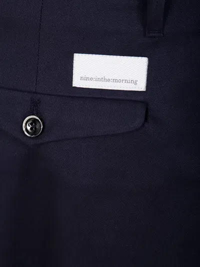 Nine In The Morning Button-fastening Cotton Trousers In Purple