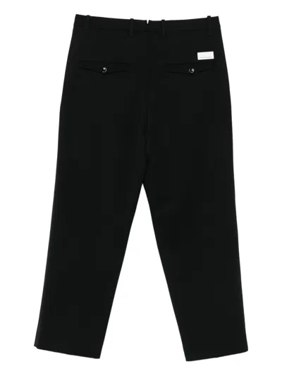 Nine In The Morning Relaxed-fit Black Trousers With Pleated Front Design In Black