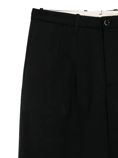 Nine In The Morning Relaxed-fit Black Trousers With Pleated Front Design In Black