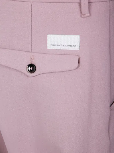 Nine In The Morning Button-fastening Wool Trousers In Pink