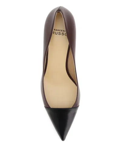 Francesco Russo Two-tone Pumps In Brown