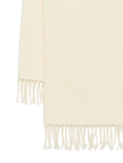 Etudes Studio Fringed Wool Scarf In Neutral