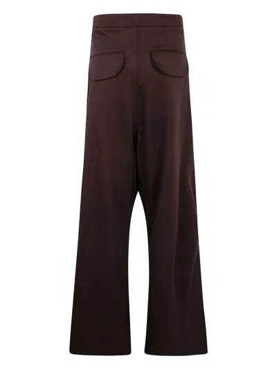 Entire Studios Flap-pocket Wool Trousers In Brown