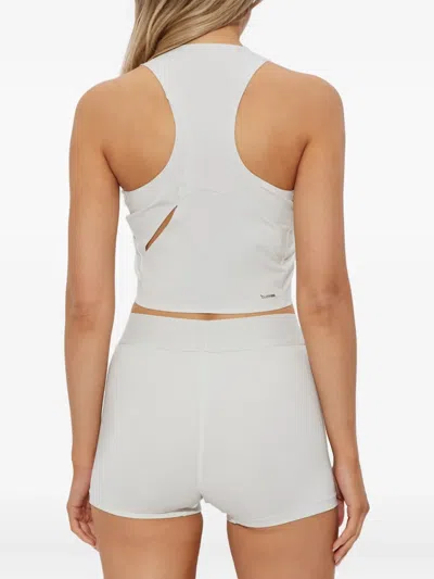 Y-3 Zip-front Logo Top In White