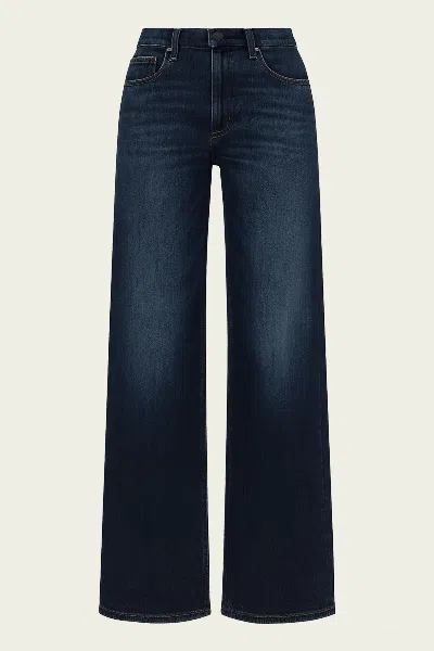 Citizen Of Humanity Citizens Of Humanity Lyra Raw Hem High Waist Crop Wide Leg Jeans In Blue