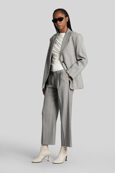 Anine Bing Belen Pants In Grey Polyester In Gray
