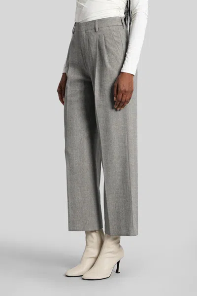 Anine Bing Belen Pants In Grey Polyester In Gray