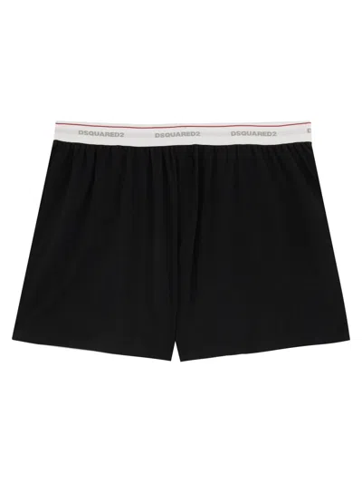 Dsquared2 Dsquared Men Color Block Boxer Shorts In Black