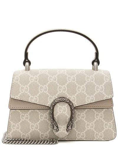 Gucci Beige Coated Canvas Dionysus Super Mini Top Handle (authentic Pre-loved) In Multi