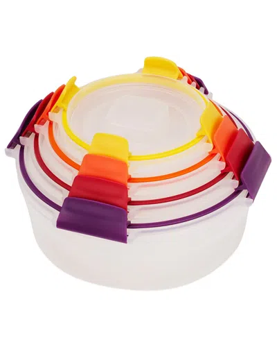 Joseph Joseph Nest Lock 8pc Round Food Storage Container Set In Multi