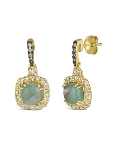 Le Vian ® Peacock Aquaprase™ 14k 2.87 Ct. Tw. Diamond & Aquaprase Candy Drop Earrings In Gold
