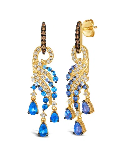 Le Vian ® Blueberry Sapphire™ 14k 2.73 Ct. Tw. Diamond & Sapphire Dangle Earrings In Multi