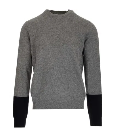 Comme Des Garçons Color Block Sweater In Black