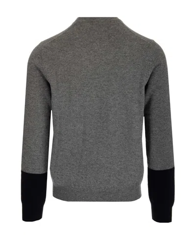 Comme Des Garçons Color Block Sweater In Black