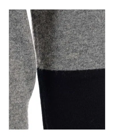 Comme Des Garçons Color Block Sweater In Black