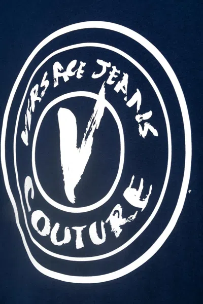 Versace Jeans Logo-print T-shirt In Blue