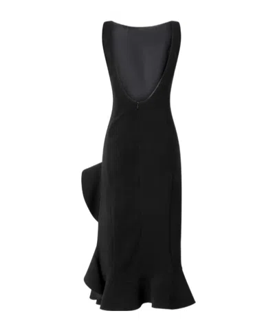 Pinko Ruffled Midi Skirt In Black