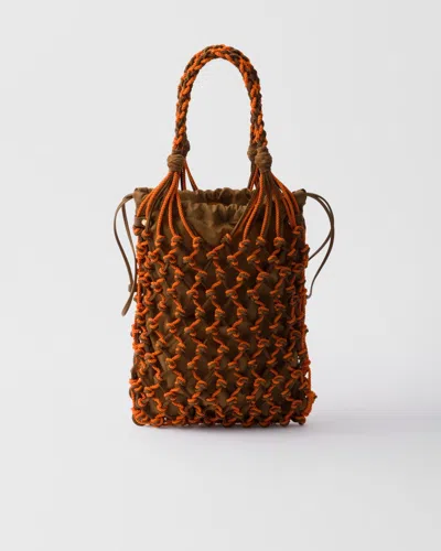 Prada Two-tone Mesh Handbag In Multi