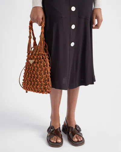 Prada Two-tone Mesh Handbag In Multi