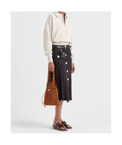 Prada Two-tone Mesh Handbag In Multi