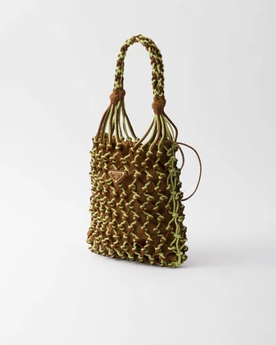 Prada Dual Texture Mesh Shoulder Bag