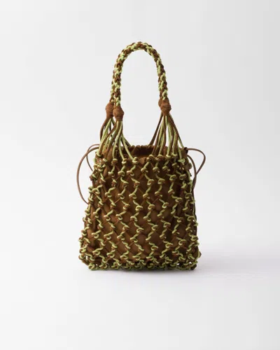 Prada Dual Texture Mesh Shoulder Bag