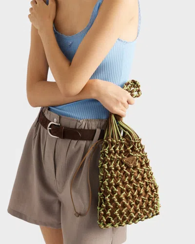 Prada Dual Texture Mesh Shoulder Bag