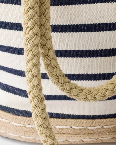 Prada Mariner Small Striped Fabric Bucket Bag