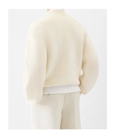 Jacquemus Soft Knit Cardigan Embroidered Detail In Gray