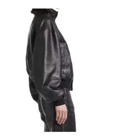 Balenciaga High Collar Long Sleeve Jacket In Black