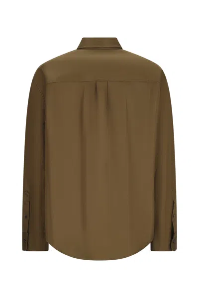 Dsquared2 Utility Double-pocket Cotton Shirt In Brown