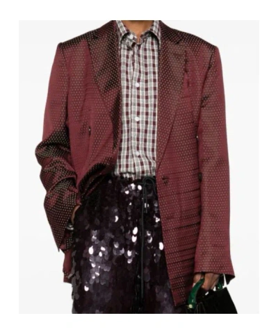 Dries Van Noten Bafya 2350 W.w. Jacket With Pockets In Red