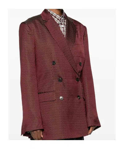 Dries Van Noten Bafya 2350 W.w. Jacket With Pockets In Red