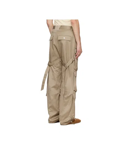 Mugler Belted Cargo Casual Pants In Brown