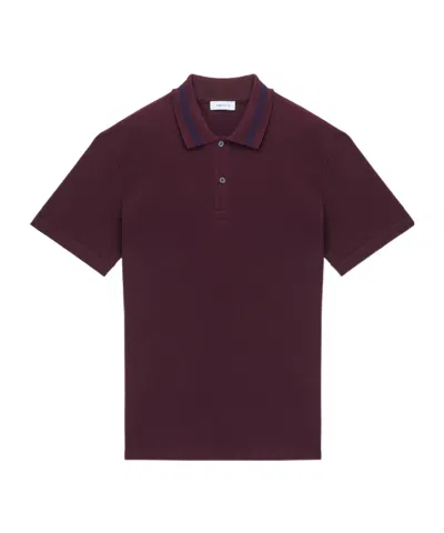 Alexander Mcqueen Alexander Mc Queen Polo Shirt With Logo On The Collar In Burgundy