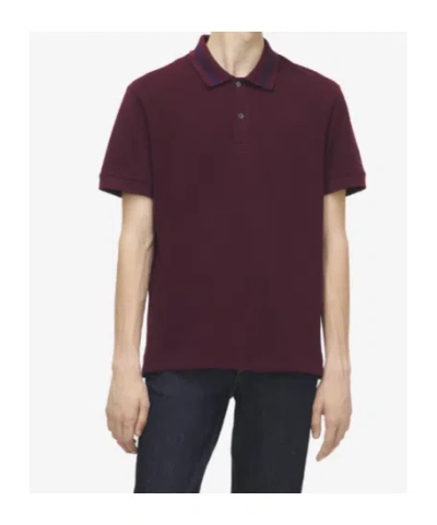 Alexander Mcqueen Alexander Mc Queen Polo Shirt With Logo On The Collar In Burgundy