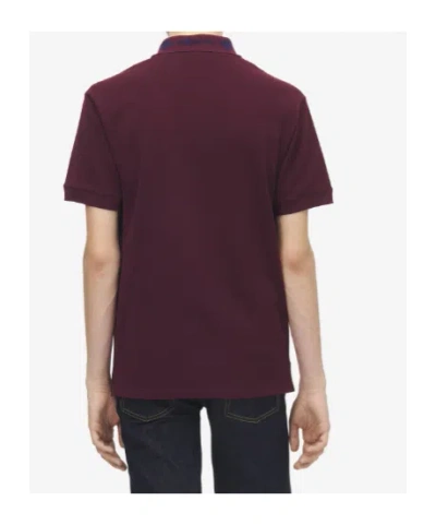 Alexander Mcqueen Alexander Mc Queen Polo Shirt With Logo On The Collar In Burgundy