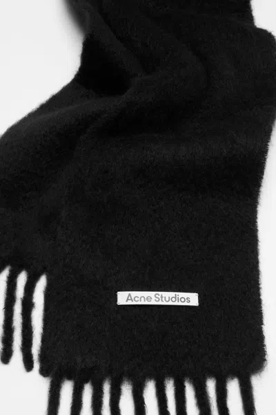 Acne Studios Fringed Scarf In Black