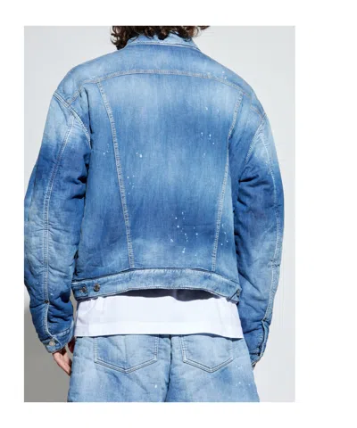 Dsquared2 Padded Denim Jacket In Blue
