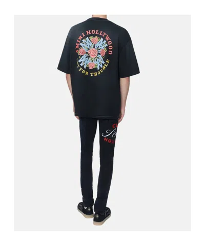 Amiri Oversize Out For Trouble Graphic T-shirt In Black