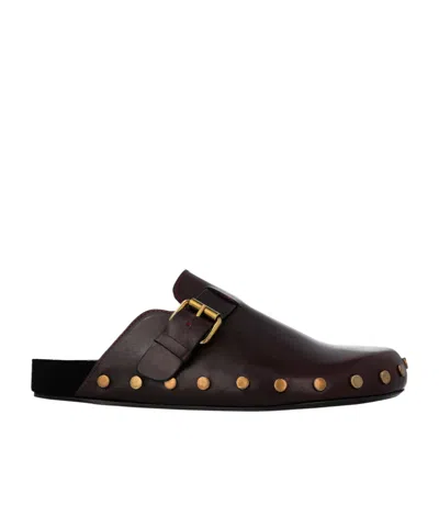 Isabel Marant Buckle-fastening Studded Slip-ons In Black